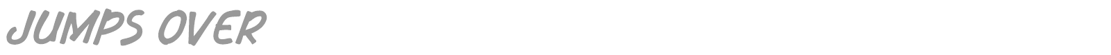 Jumps Over font preview